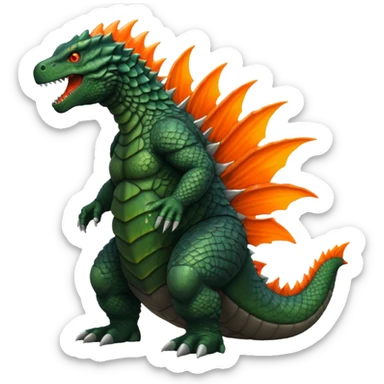 Godzilla ready to fire sticker