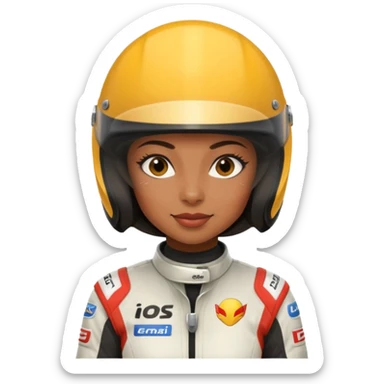 Formula racer black woman sticker