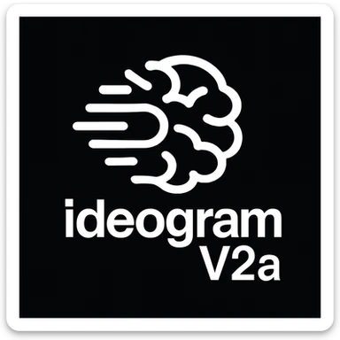 recreate this logo with text of "ideogram V2a", MAKE IT FIT IN SQAURE  sticker