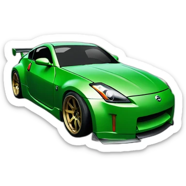 350z drift tuning green sticker