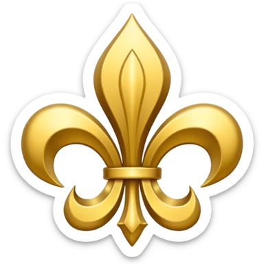Flor de lis dourada sticker