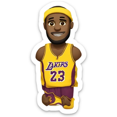 yellow lebron james sticker