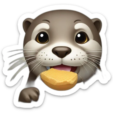 otter posting to feed sticker