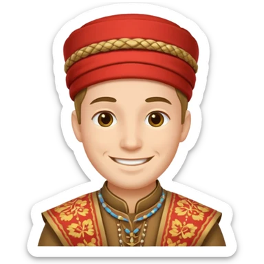 A guy with traditional clothes from midsummer festival  sticker