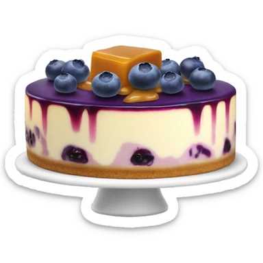 blueberry cheesecake with caramel  sticker
