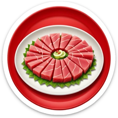 Make tuna sashimi iPhone emoji style sticker