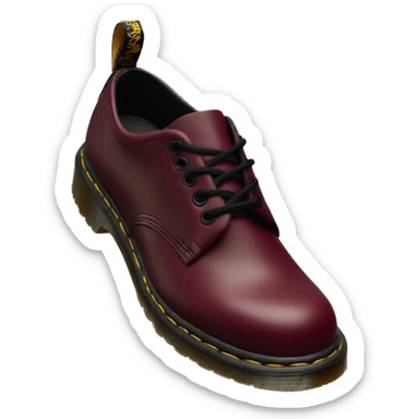 Platform Dr.martens in bordeaux red sticker