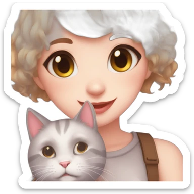 Cute cat girl uwu sticker