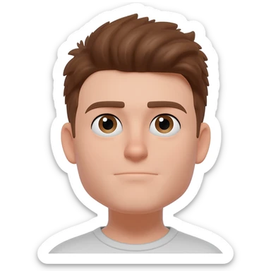 person looking up sticker