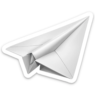 paper airplane sticker