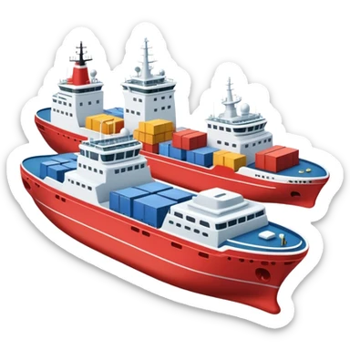 Five ship that transports ships sticker