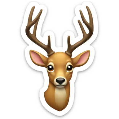 A bow on a deer sticker