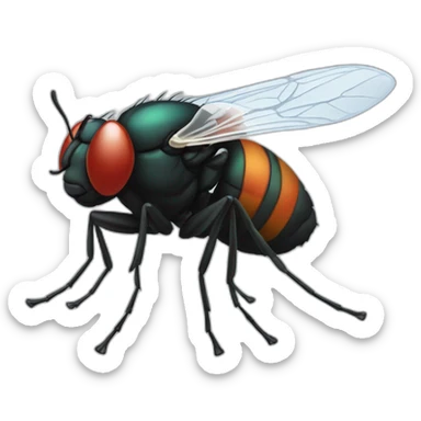 Fly bigger than a man sticker