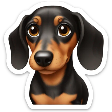dotted miniature dachshund sticker