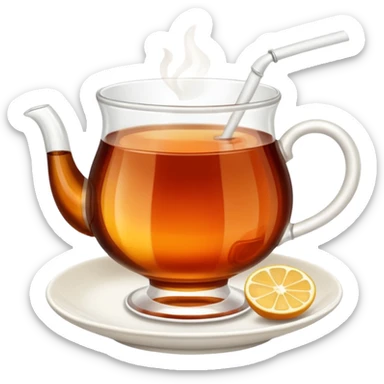 Turkish tea in the turkish tea cup sticker