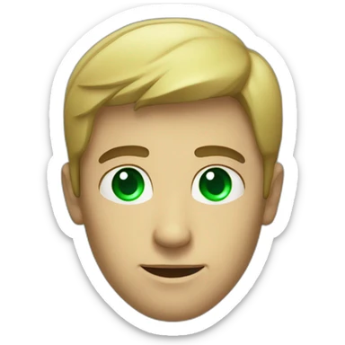 a man under the lights, an emerald in his eyes sticker