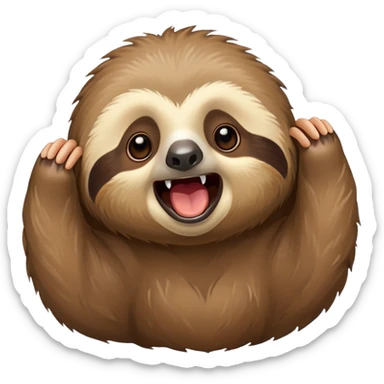I want a cute Sloth screaming « Motivation ! » sticker