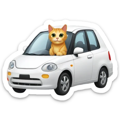 Cat car sticker