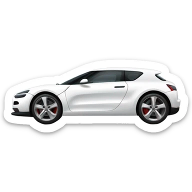 White Citroën GT car  sticker