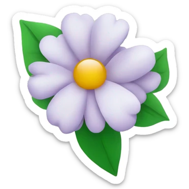A flower with petals and leaves sticker