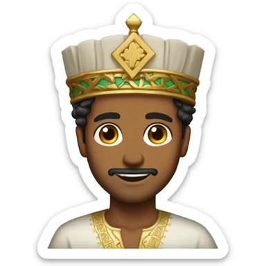 tanned Moroccan prince dark hair sticker