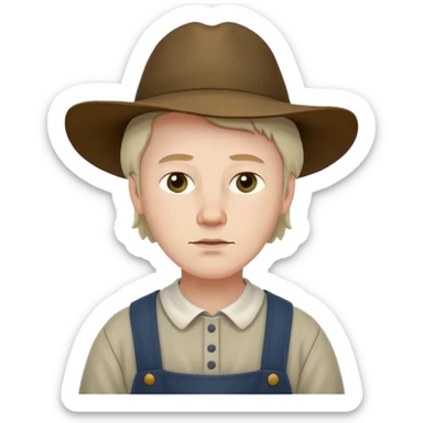 Puritan farmer male sticker