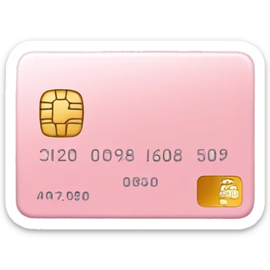 Light pink credit card  sticker