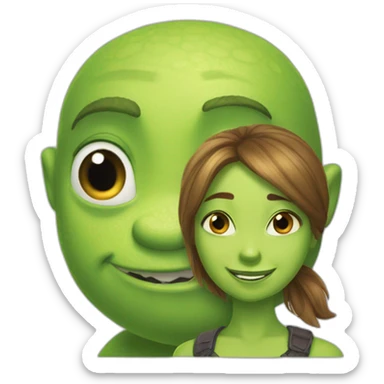 Fiona and sherk sticker