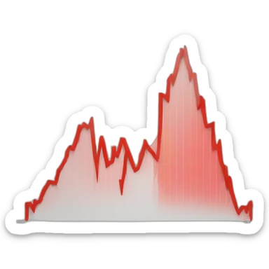 trading chart decreasing red graph sticker