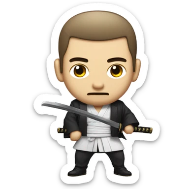 Japanese Yakuza with Samurai Sword but Private Equity sticker