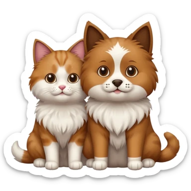 cat dog sticker
