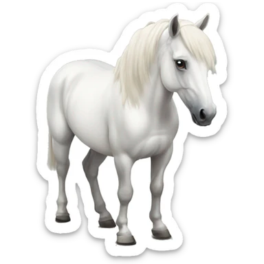 white horse sticker