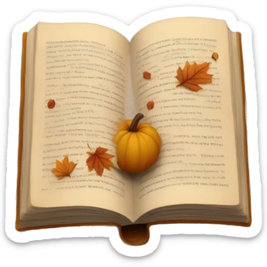 open book, dark coverage, aesthetic atmosphere, autumn vibe sticker