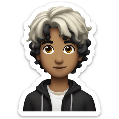 Dominic Fike with black hair sticker