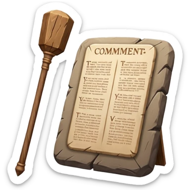 Ten commandments tablets and staff sticker