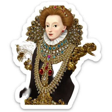 gemstone elegance in fine art sticker