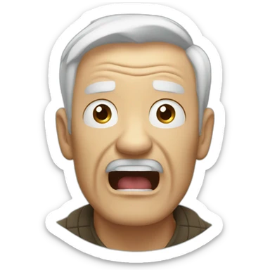 old man yelling at azure sticker
