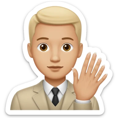 fingernails man sticker