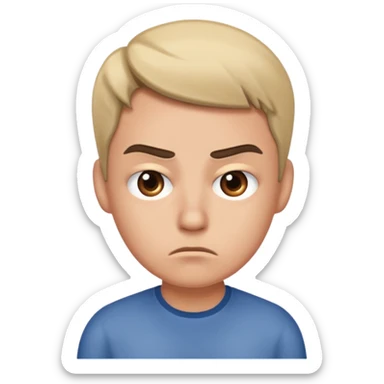 Annoyed face with side eye  sticker