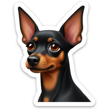 Mini pinscher color fuego sticker