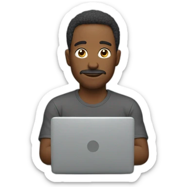 man educate himself through internet sticker