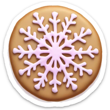 Pastell pink asthetic clean Christmas cookie snowflake sticker