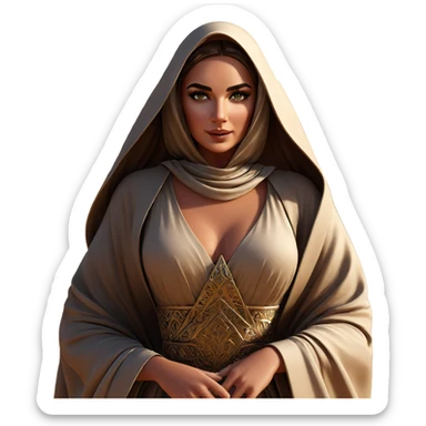 desert beauty in elegant dress sticker