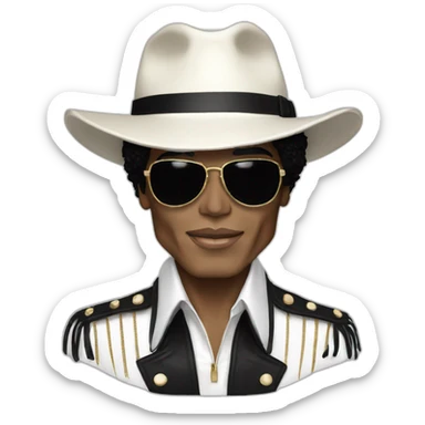 Micheal jackson white sticker
