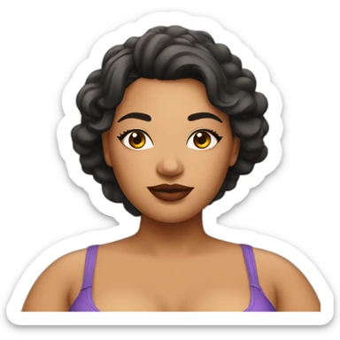 Plus size seductive woman sticker