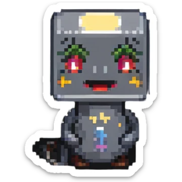 animated lamp with face sticker