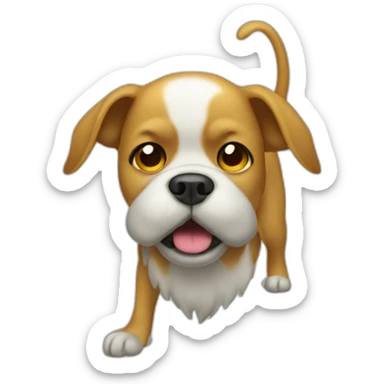 Dog pissing over head sticker