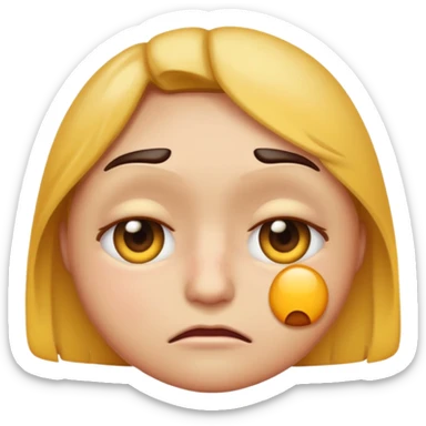 sad emoji with bruise under eye
no i would like skmilar to smiling face holding up tearsnot tears just bruise sticker