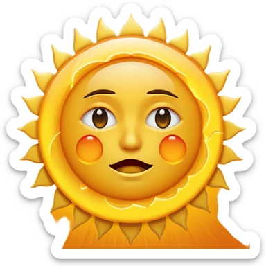 moon in front of the sun (in an eclipse) with classic emoji tear (crying) sticker