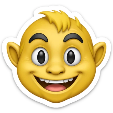 Troll face emoji sticker